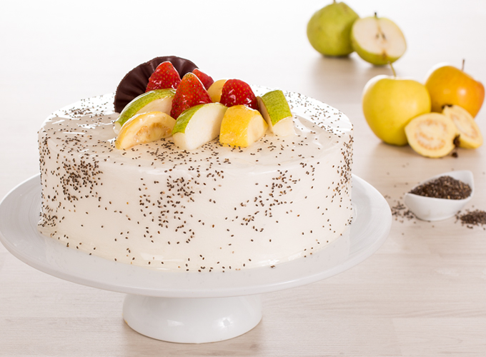 376 - Pastel Frutal Chia Redondo